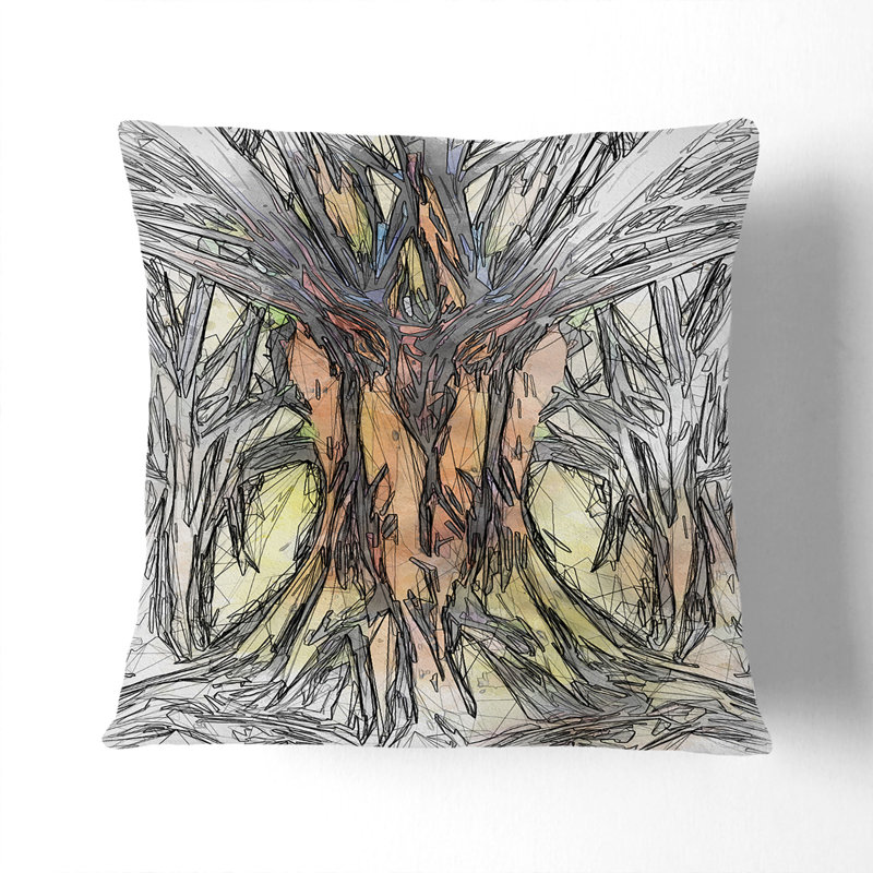 Floral Square Cushion, 40cm H x 40cm W x 15cm D