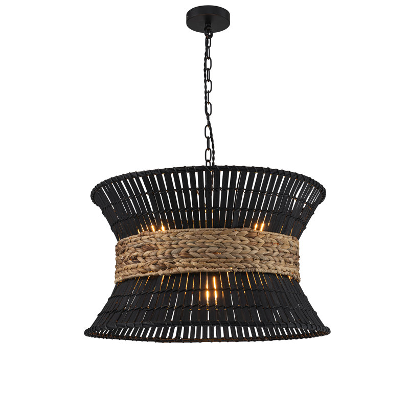 Lustre nautique moderne à 4 lumières Clavel, Noir mat