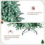Sapin de Noël artificiel de 2,74 m (9 pi) en PE/PVC mixte, avec structure articulée en 4 parties, non illuminée, pour une décoration de Noël grandiose.-856132824