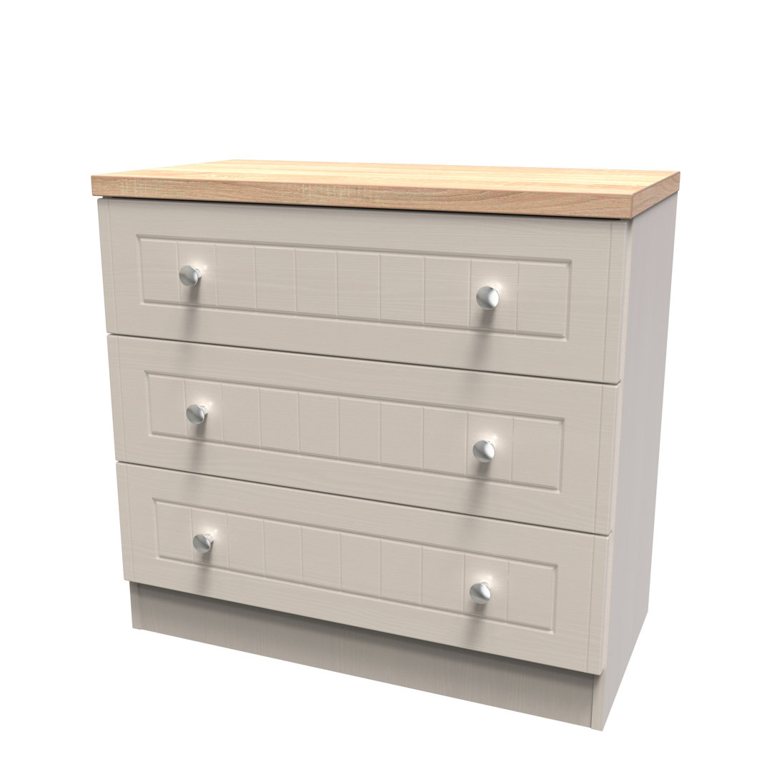 Fully Assembled Rosio 3 Drawer 76.5Cm W Chest Of Drawers