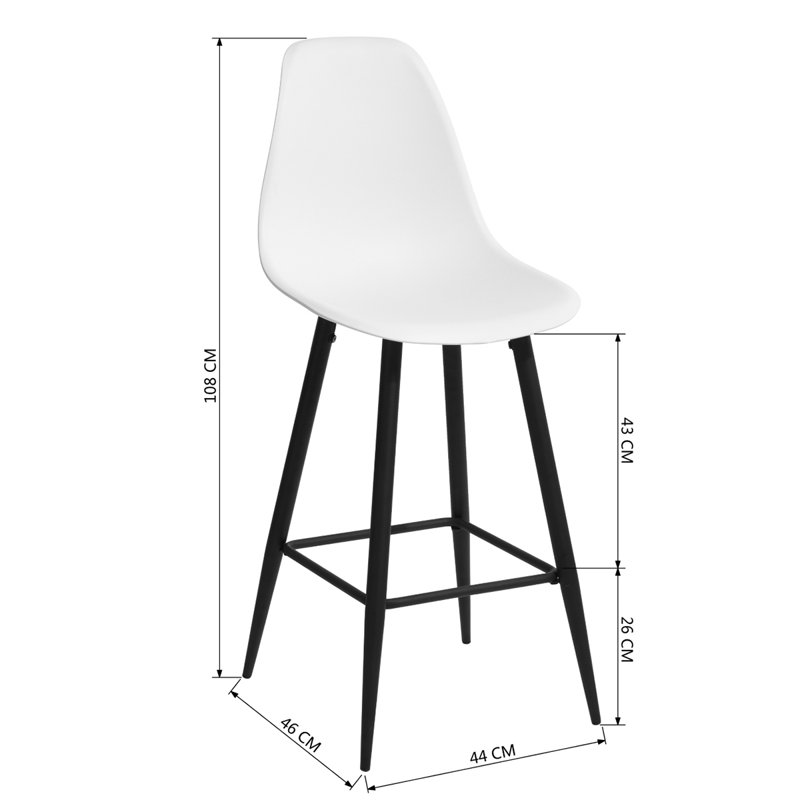 Charlise Counter Stool with Metal Frame