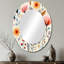 Soft Pastels Flower Accents - Miroir mural ovale Country-293393293