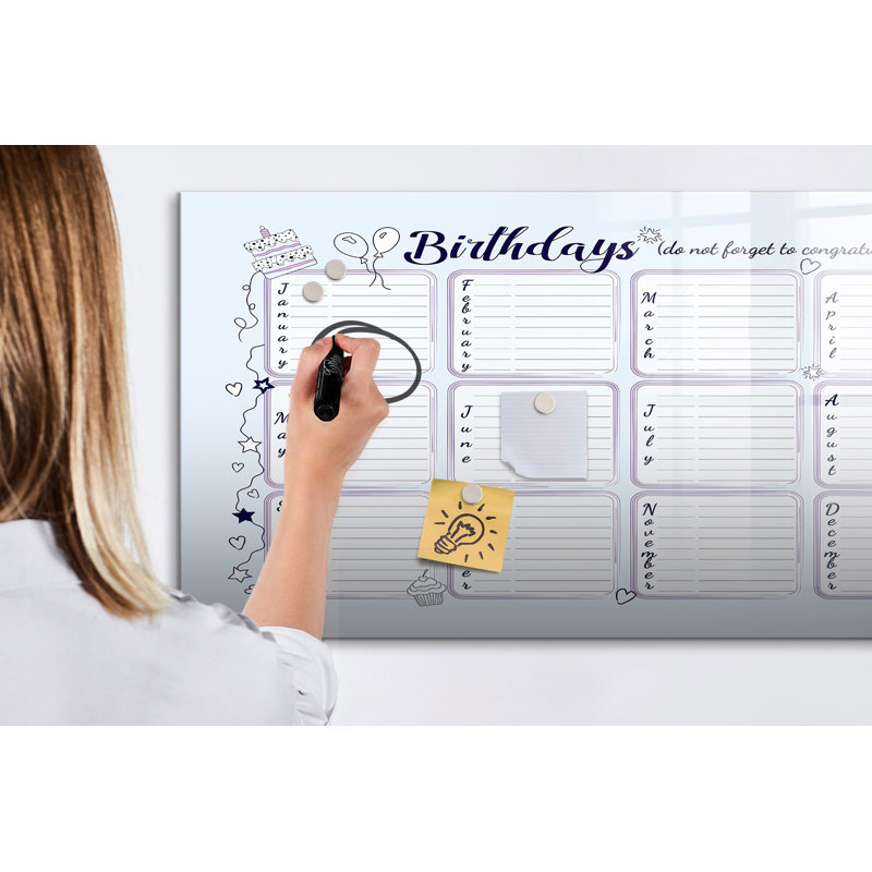 Magnetic Glass Dry Erase Board