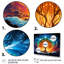 Arbre de vie bleu et orange - art mural arbre-165609540-165609541