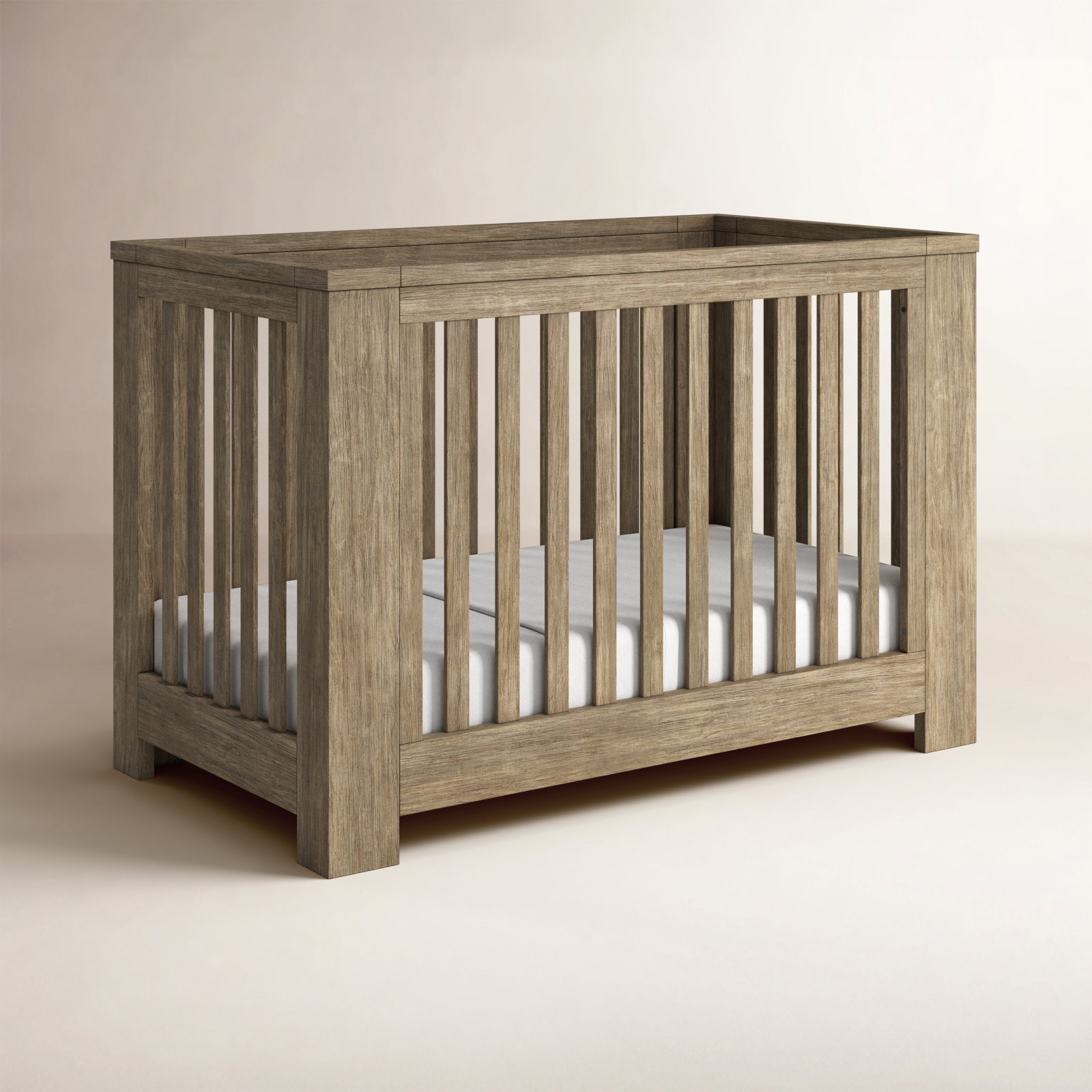 Albie Pine Convertible Crib, Sandstone