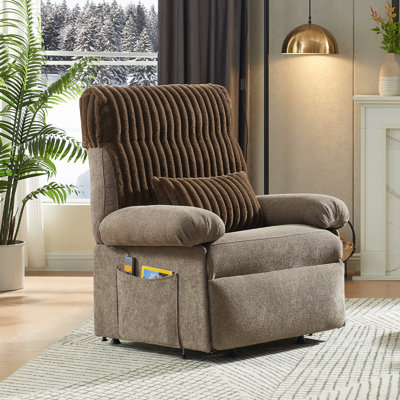Power Lift Recliner Chair for Elderly,Electric Recliner With Triple Motor&Side Pocket for Living Room and Bedroom