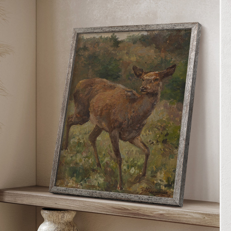 «Vintage Animal Print», reproduction encadrée LVI - bois massif, H 30 po x l 24 po