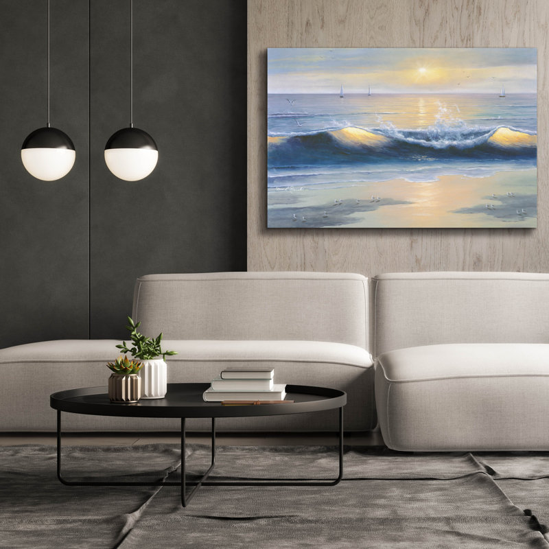 «Blue Waves» par Diane Romanello, H 40 po x l 60 po