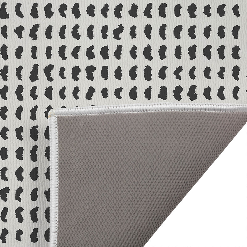 Gio Outdoor Doormat, L 17 po x L 24 po, Ivoire / gris anthracite