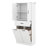Tall Bathroom Storage Cabinet With Doors And Drawer, Storage Cabinet With Two Removable Laundry Basket, Adjustable Shelf-1763372235
