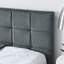Structure de lit double en velours avec accoudoirs et support pour le salon de la chambre à coucher