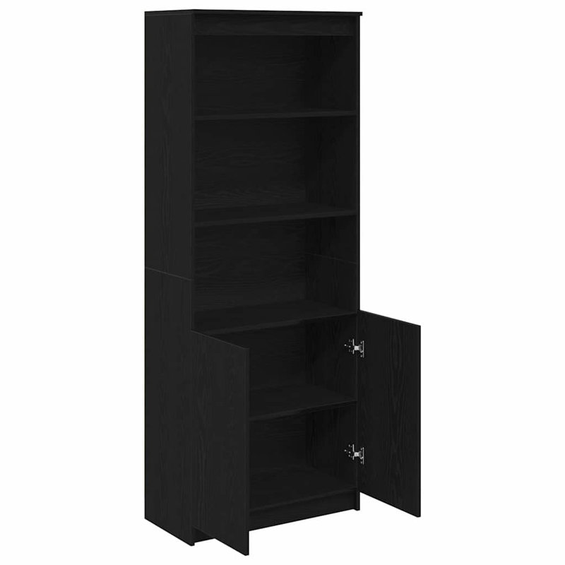 Highboard 70X35x180 Cm Engineered Wood, Black Oak