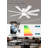 52 inch Ceiling Fan with Light, 6 Speeds Reversible Low Profile Ceiling Fan with Light and Remote/APP Control, 3 Color Temp+Dimmable RGB, 8 Blades, Flush Mount Quiet Ceiling Fans, White-1590499270