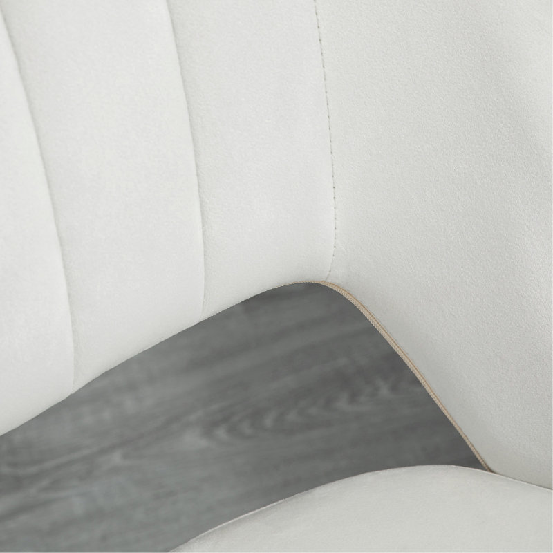 Chaise de bureau à dossier moyen en velours Vinsetto
