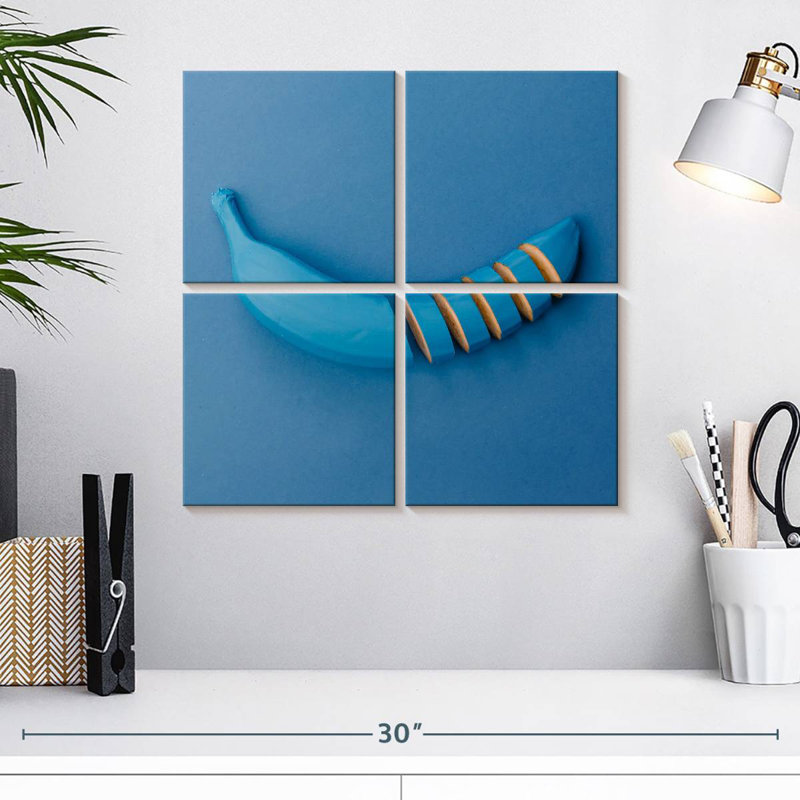 Tranche de banane bleue, H 18 po x l 18 po