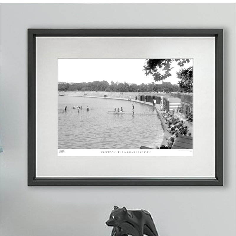 Clevedon, The Marine Lake 1929 - Single Picture Frame Print, 28cm H X 36cm W x 2cm D