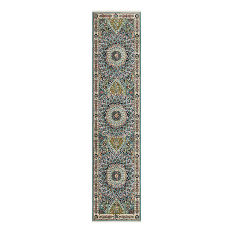 Tapis bleu Jackson Jackson, Tapis de couloir 2 pi 7 po x 11 pi