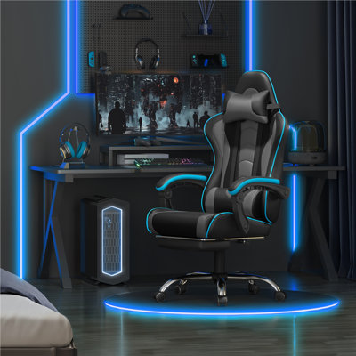 Ergonomic Gaming Chair with Massage Lumbar Pillow