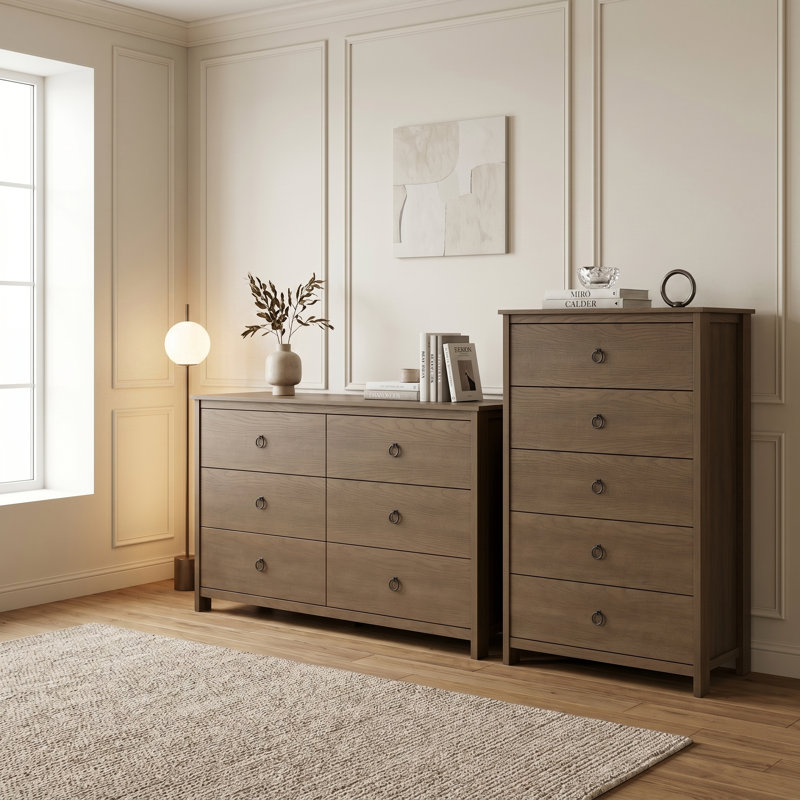 Ensemble de chambre à coucher 2 pièces Sevine, 2 Pcs: Chest, Dresser
