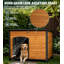 Niche pour chien pour petits et grands chiens, abri pour chien intérieur et extérieur avec plancher surélevé, chenil imperméable durable, niche pour chien avec structure en fer - anti-morsure-1395621674-1398602413