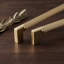 Poignées de meuble nervurées, poignées de tiroir cannelées en forme de L en laiton antique et bronze champagne, entraxe multiple pour placards et commodes de cuisine-136090210-136090213