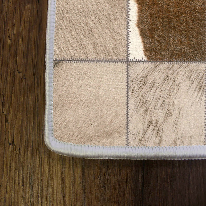 Tapis de couloir élégant (3,3 x 6,6 pi), 100% polyester, hauteur de poils de 0,3 po | Pois antibactérien et antidérapant en feutre de PVC | Lavable à la machine, impression numérique 3D, durable et facile à nettoyer | Parfait pour les vestibules et les espaces de vie