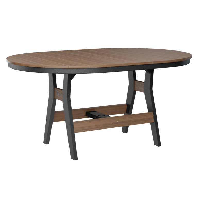 Table de bar berlinoise Berlin, Noir, 38.87" H x 64" W x 44" D, Acajou antique