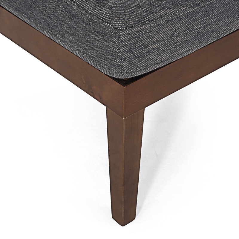 Chaise longue en tissu Sarom avec traversin, Tissu gris anthracite