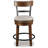 Gayna Zane Swivel Counter Stool Chair | Nailhead Trim | Curved Back-2108725211-2108725204-2108725205
