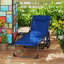 Chaise longue, fauteuil inclinable à dossier à positions multiples avec appui-tête amovible et poche latérale, balcon pour l'extérieur-118515719