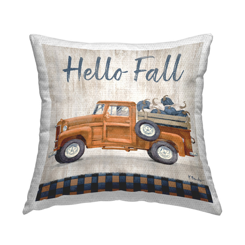 Coussin d'extérieur Hello Fall Pumpkin