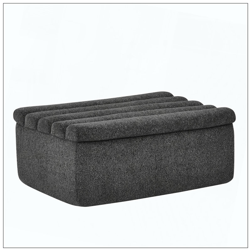 Modular Sofa Ottoman Seating Storage Companion, Black