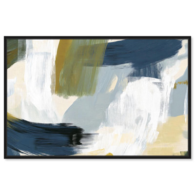Art Remedy, bloc de couleurs abstrait sur toile texturée, verts II