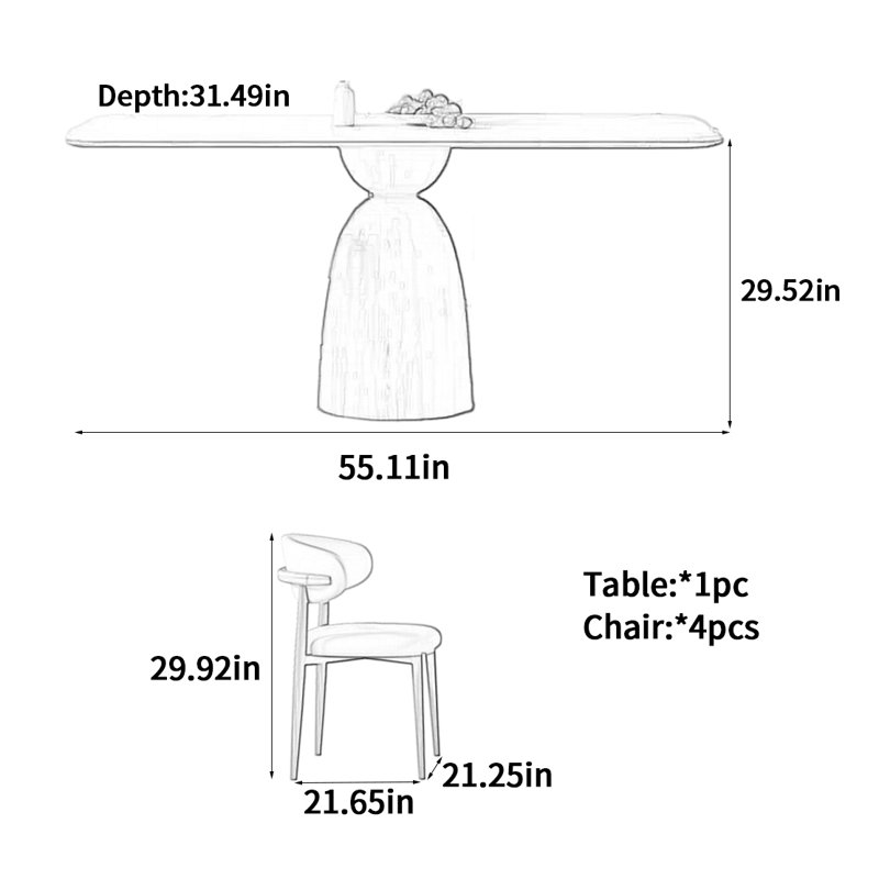 Hesson, 29.52"H x 55.11"L x 31.49"W