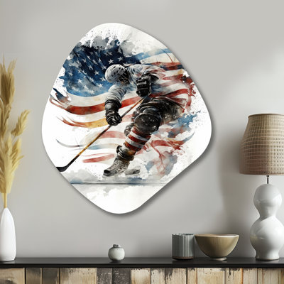 Sport Hockey Nebula Shape Irregular Metal Wall Decor