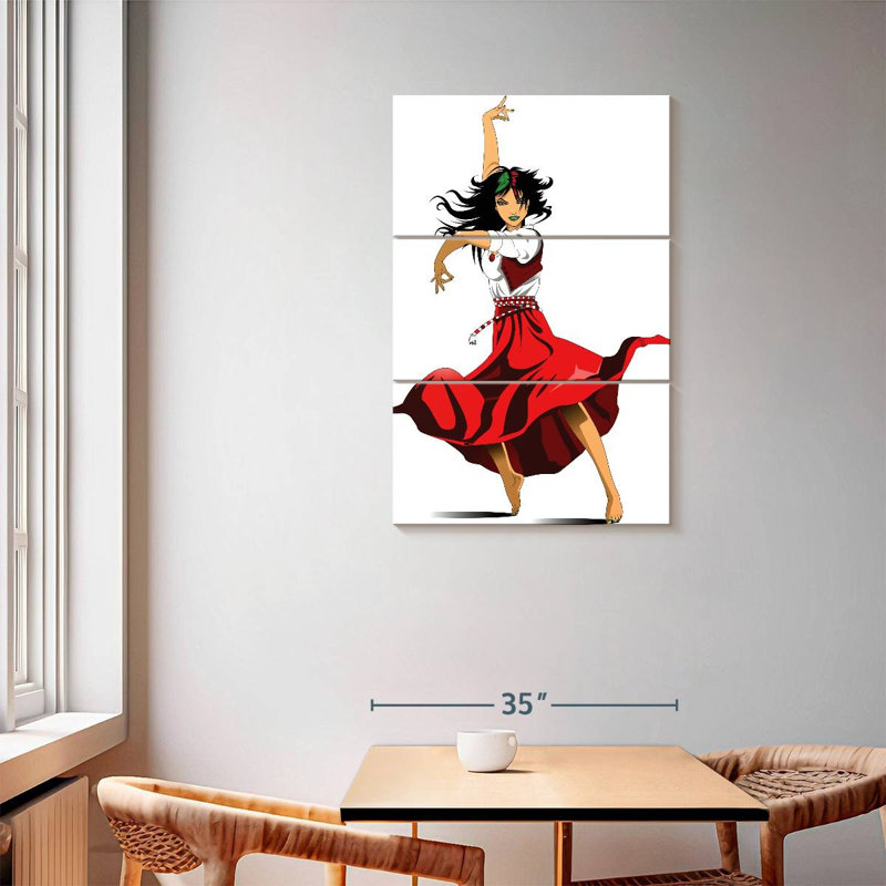 Flamenco Enn Gypsy Girl, H 57 po x l 36 po