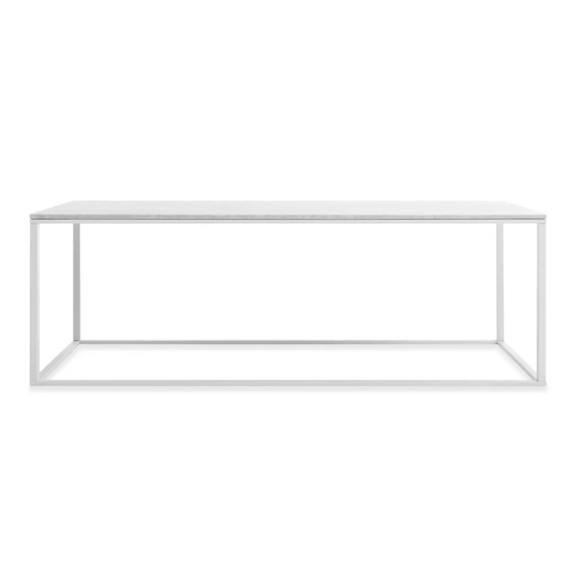 Minimalista Coffee Table, White, 13" H x 60" W x 29" D