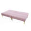 Futon convertible de 71 po avec pieds en métal et tissu en peluche