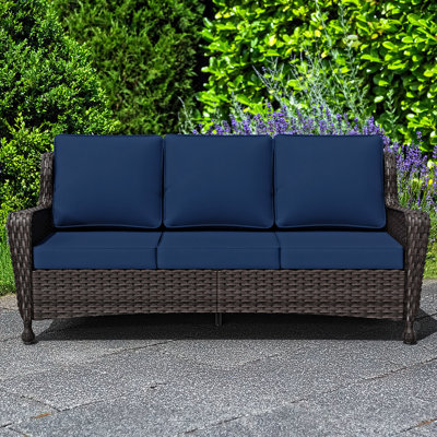 Outdoor Wicker Sofa With Cushions