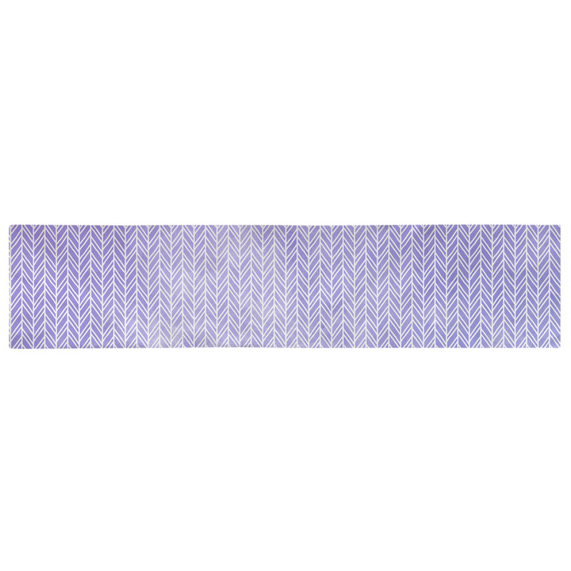 Chemin de table chevrons Avicia, 91,5 po x 17,5 po, Bleu / Mauve, Polyester