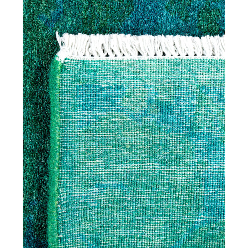 Overdyed One-of-a-Kind Runner 2'9" x 4'2" Hand Knotted Area Rug