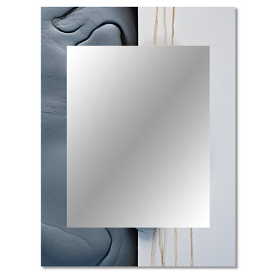 Beach Photo Harmonic Balance III - Beach Large Mirror, Gray Decorative Wall Mirror, Printed Metal Art