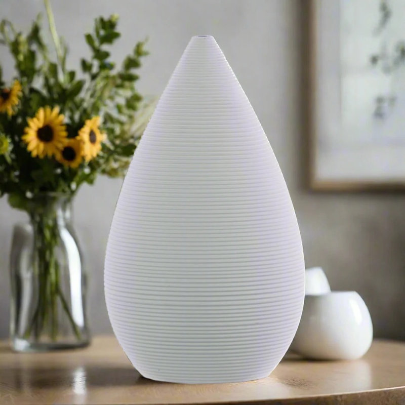 Sederholm Ceramic Table Vase, 9" H x 5.75" W x 7.75" D, White