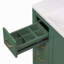 Meuble-lavabo 36 po sans lavabo, base d'armoire seulement, six tiroirs, diviseur de tiroir multifonctionnel, tablette réglable, vert-95474687