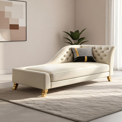 Luxury-Style Full Leather Leisure Chaise Lou
