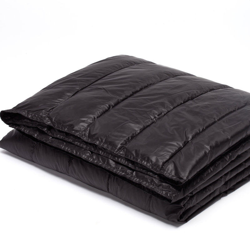 Quilted Throw Blanket, Black, Queen