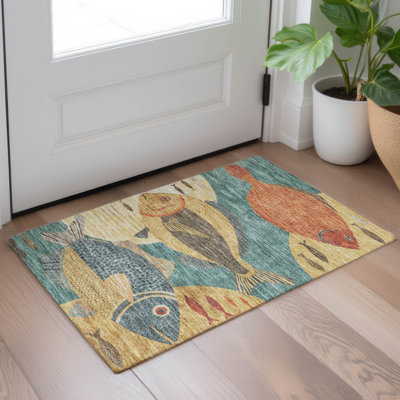 Tapis côtier intérieur / extérieur lavable à la machine ACN2447