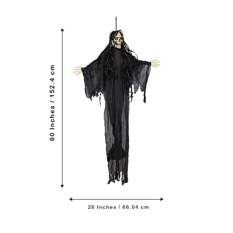 Scary Grim Reaper illumine des décorations d'Halloween animées squelette fantôme