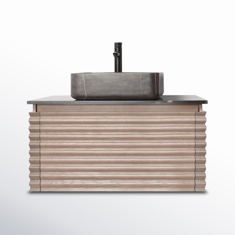 Jasmine 36'' Single Bathroom Vanity with Quartz Top, Beige