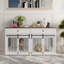 Grande cage double pour chien avec 2 tiroirs, séparateur central amovible, porte coulissante et tube en fer